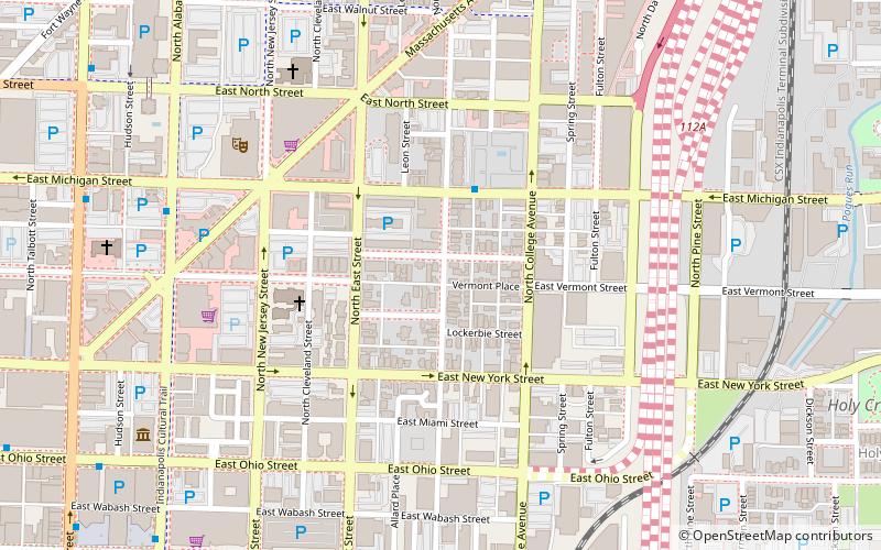 Lockerbie Square Historic District location map