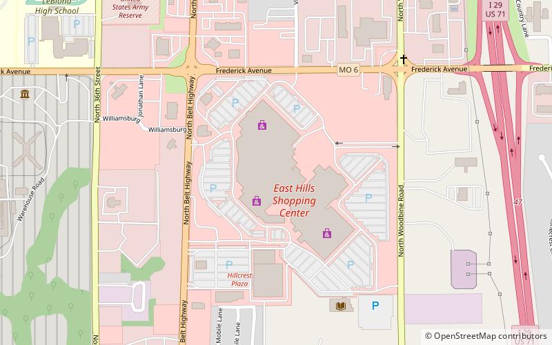 East Hills Mall location map