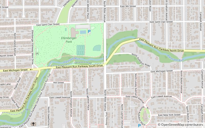 Pleasant Run Greenway location map