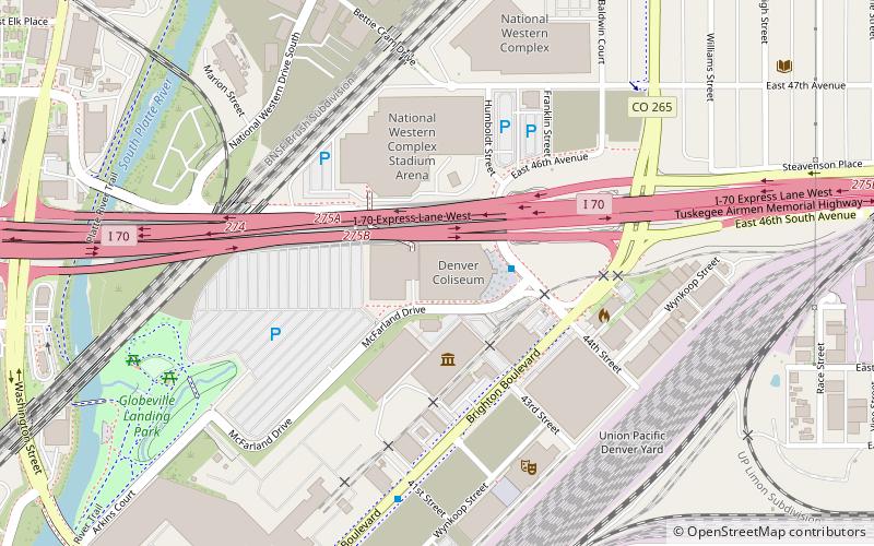 Denver Coliseum location map