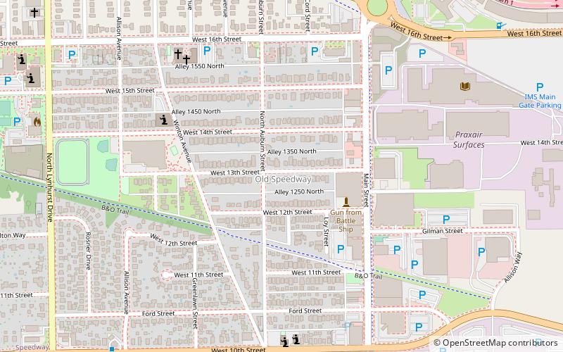 Speedway Historic District location map