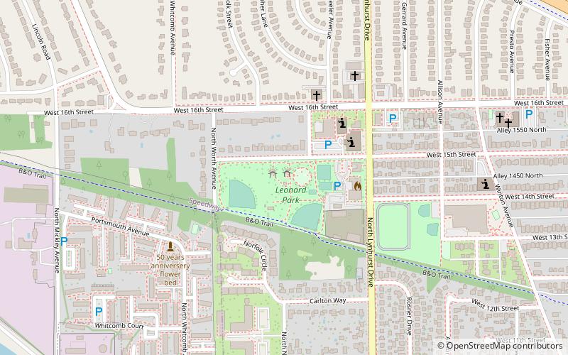 leonard park speedway location map