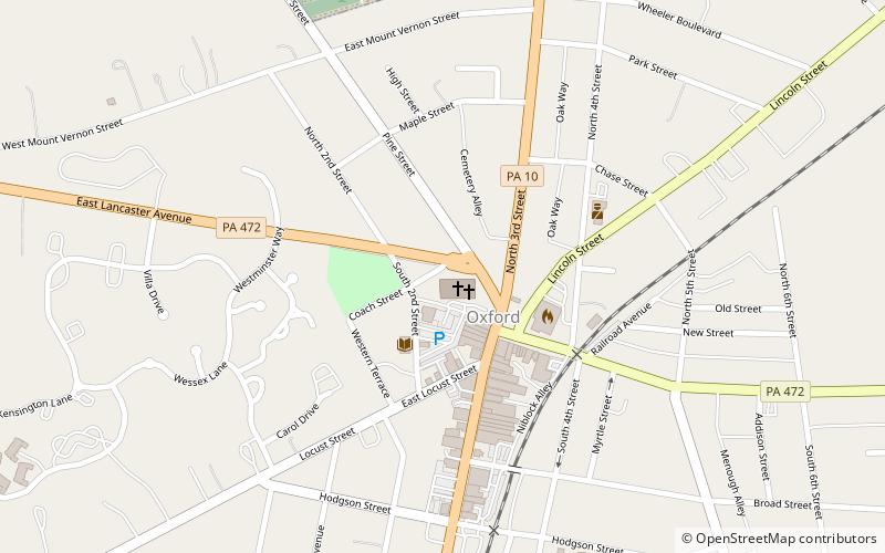 Oxford Hotel location map