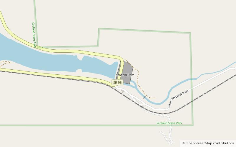 Scofield Reservoir location map