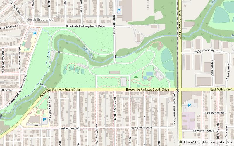 brookside park indianapolis location map