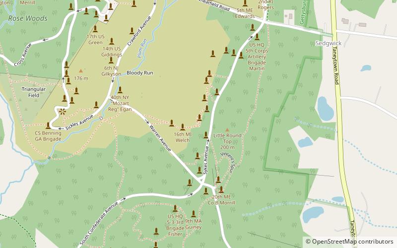 44th new york monument gettysburg location map