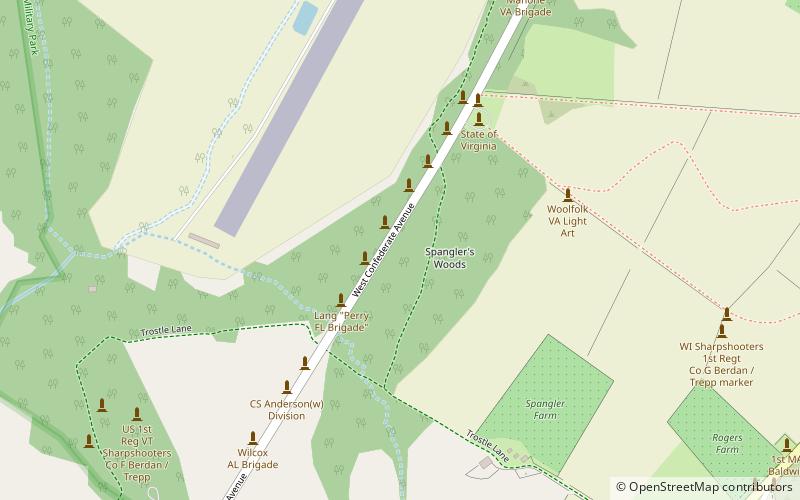 spangler woods gettysburg location map