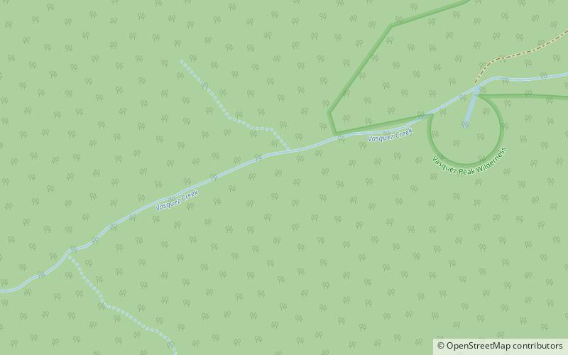 vasquez peak wilderness bosque nacional arapaho location map