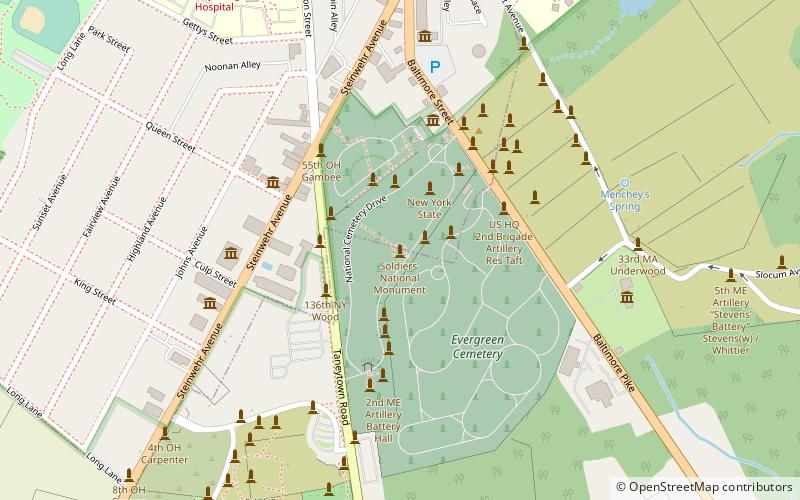 Consecration of the National Cemetery at Gettysburg location map