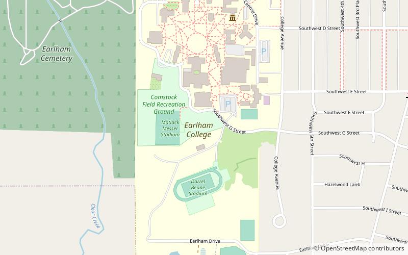 Earlham College location map