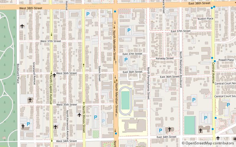 Shortridge–Meridian Street Apartments Historic District location map