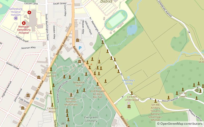 East Cemetery Hill location map