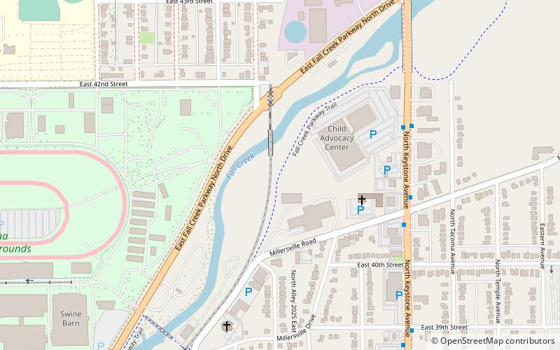 fall creek trail indianapolis location map