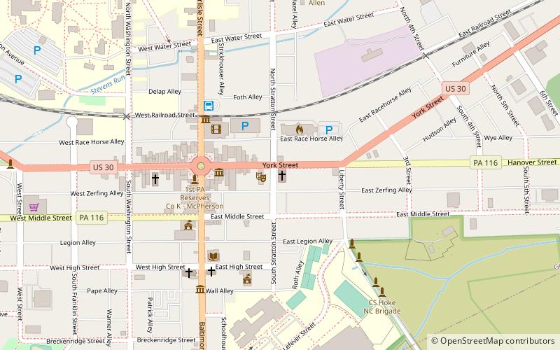 Christ Evangelical Lutheran Church location map