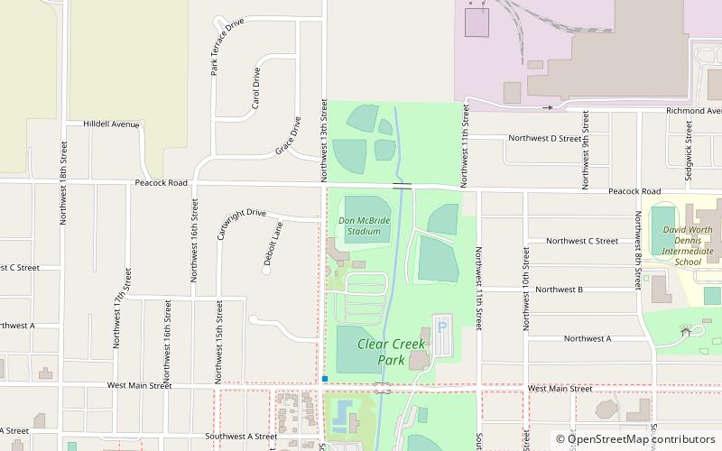 Don McBride Stadium location map