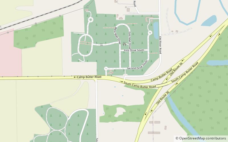 Camp Butler National Cemetery location map