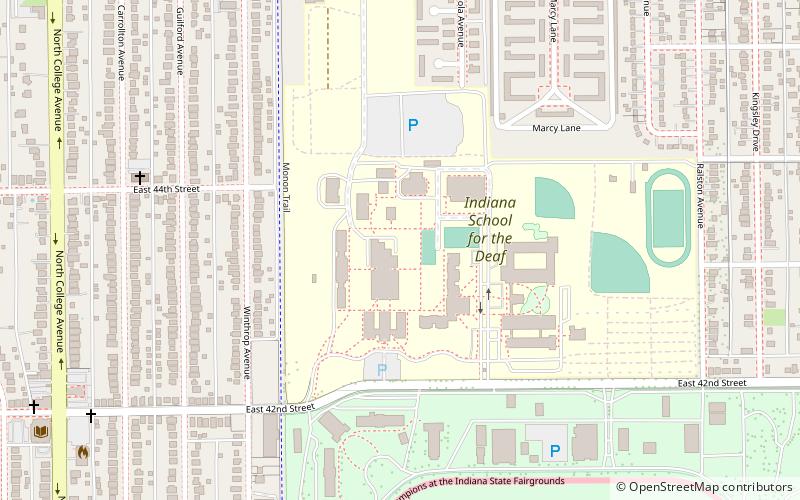 Indiana School for the Deaf location map