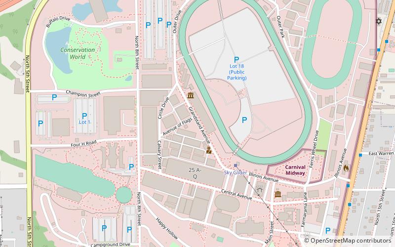 Illinois State Fairgrounds Racetrack location map
