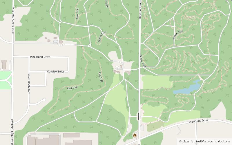 Hayes Arboretum location map