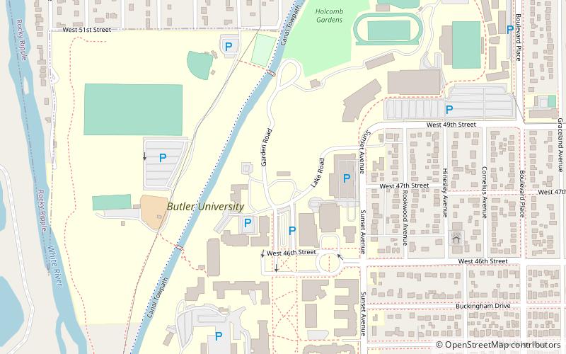 Holcomb Observatory and Planetarium location map