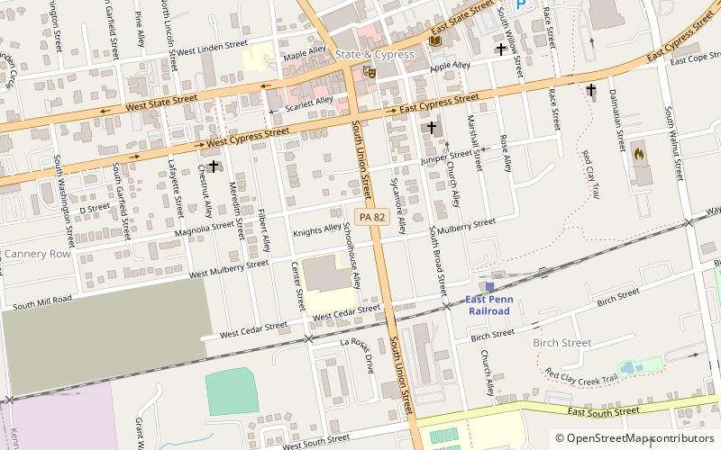 Kennett Square Historic District location map