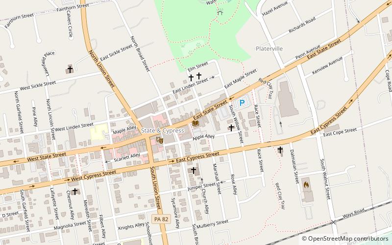 Bayard Taylor Memorial Library location map