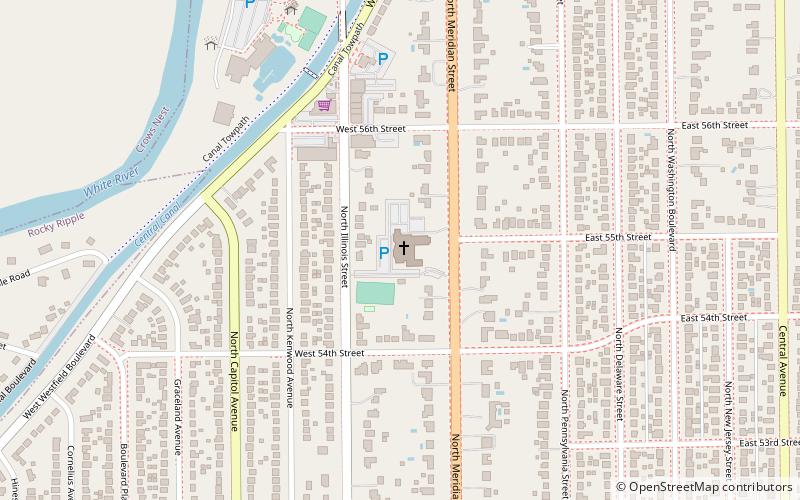 Meridian Street United Methodist Church location map