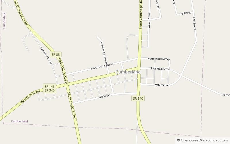 Cumberland location map