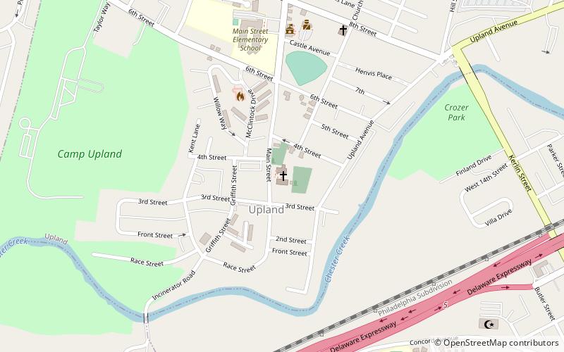 Upland Baptist Church location map