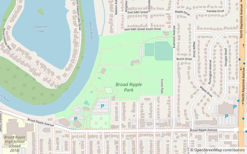 broad ripple park indy parks and recreation indianapolis location map