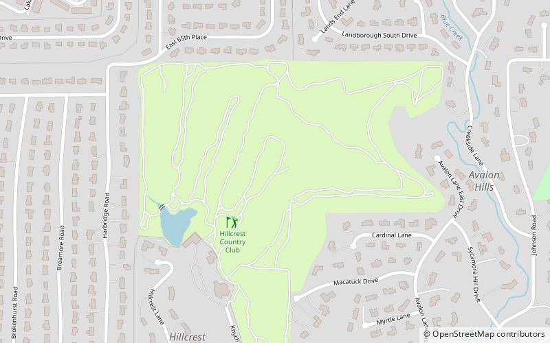 Hillcrest Country Club location map