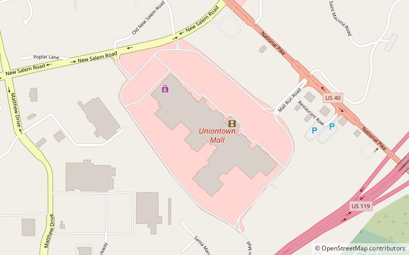 uniontown mall location map
