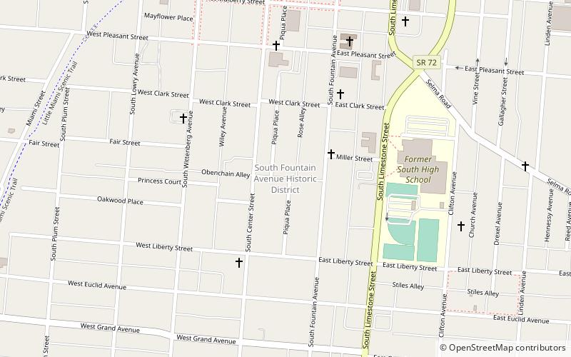 South Fountain Avenue Historic District location map