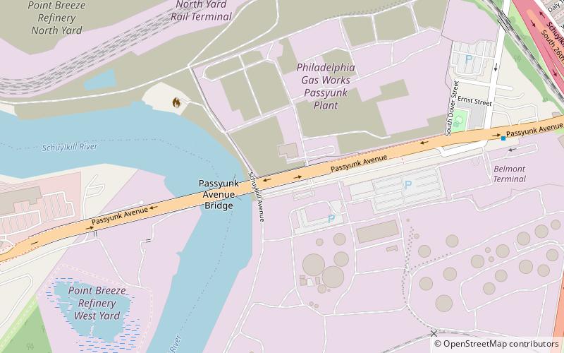 Passyunk Avenue Bridge location map