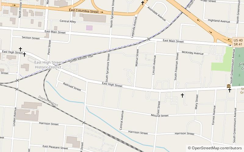 East High Street Historic District location map