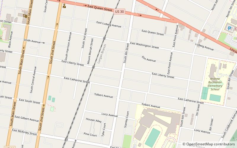 Chambersburg Historic District location map