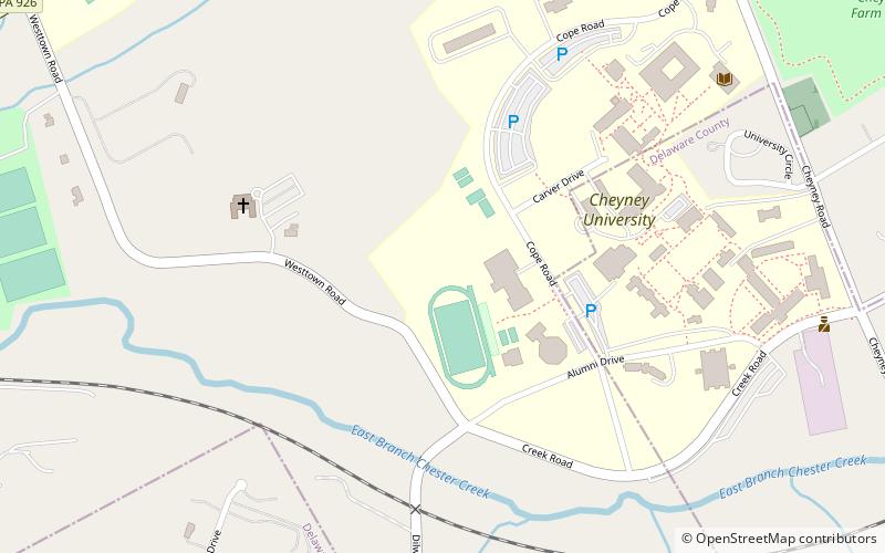 Cheyney University of Pennsylvania location map