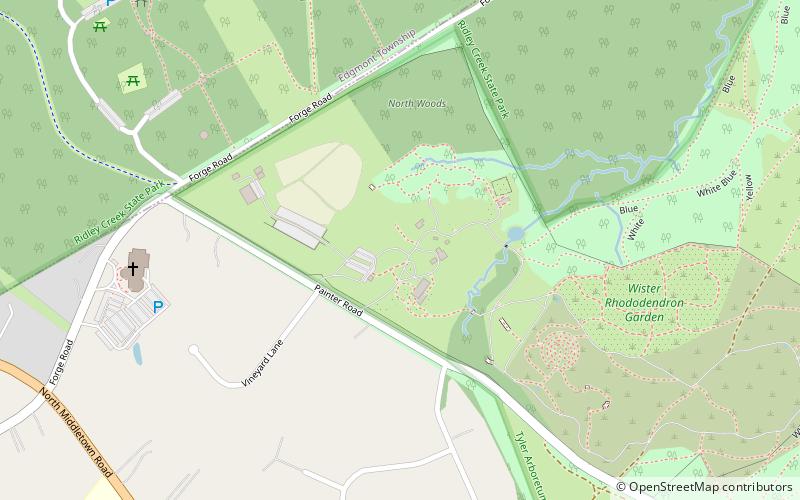 Tyler Arboretum location map