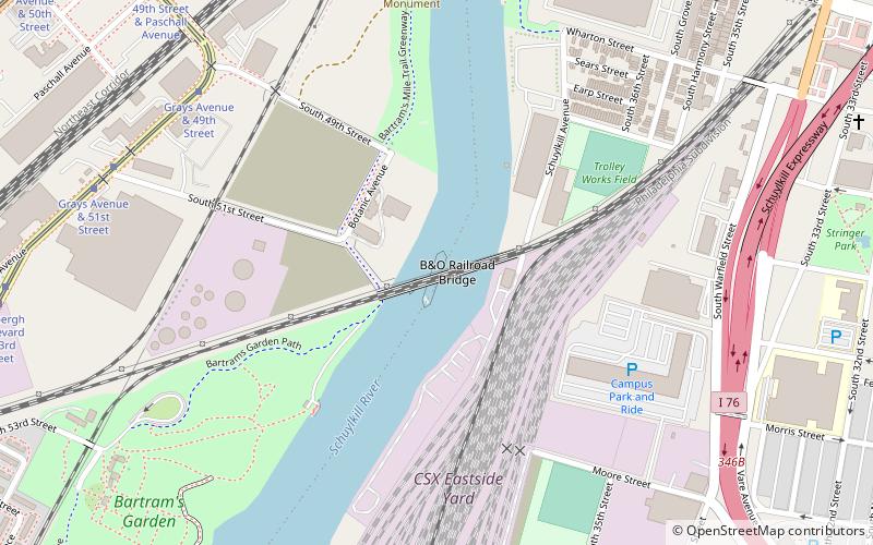 b o railroad bridge philadelphie location map