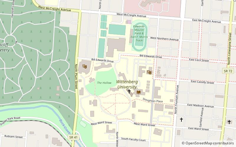 Wittenberg University location map