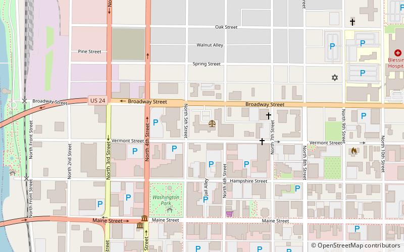 Adams County Courthouse location map