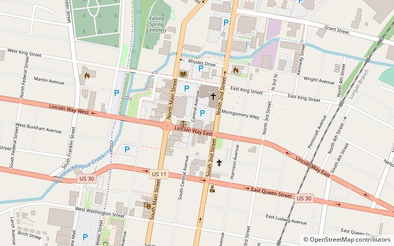 Franklin County Courthouse location map