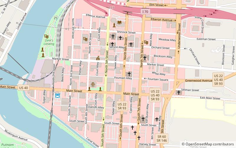 Zanesville YWCA location map
