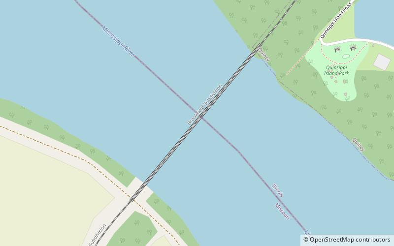 Quincy Rail Bridge location map