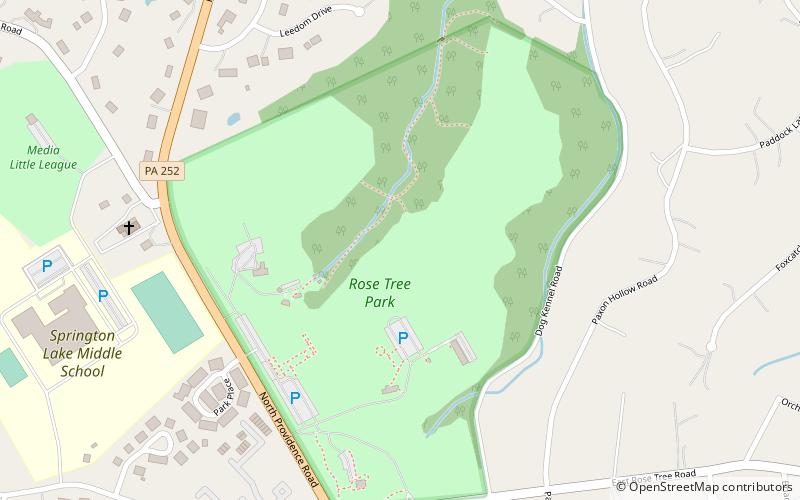 Rose Tree Park location map
