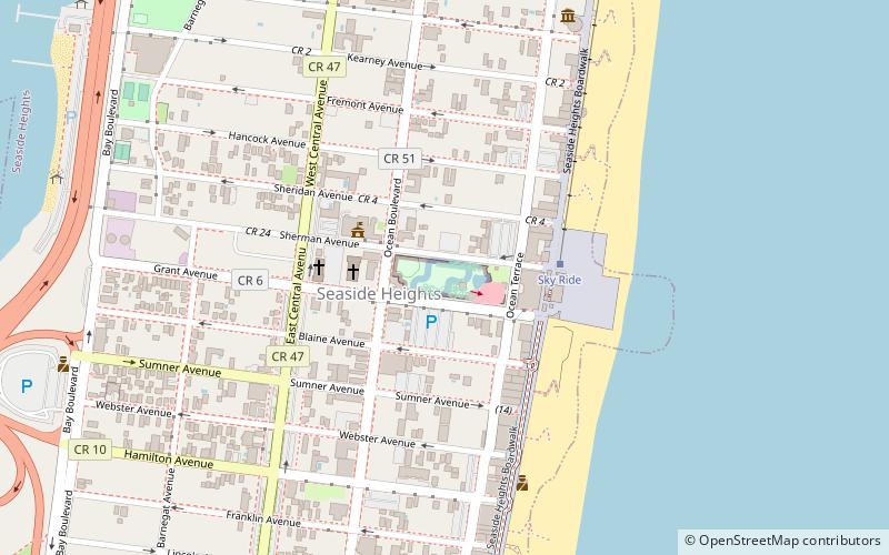 casino pier breakwater beach seaside heights location map