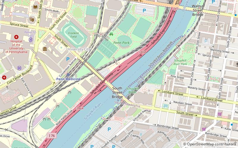 Schuylkill Expressway Bridge location map