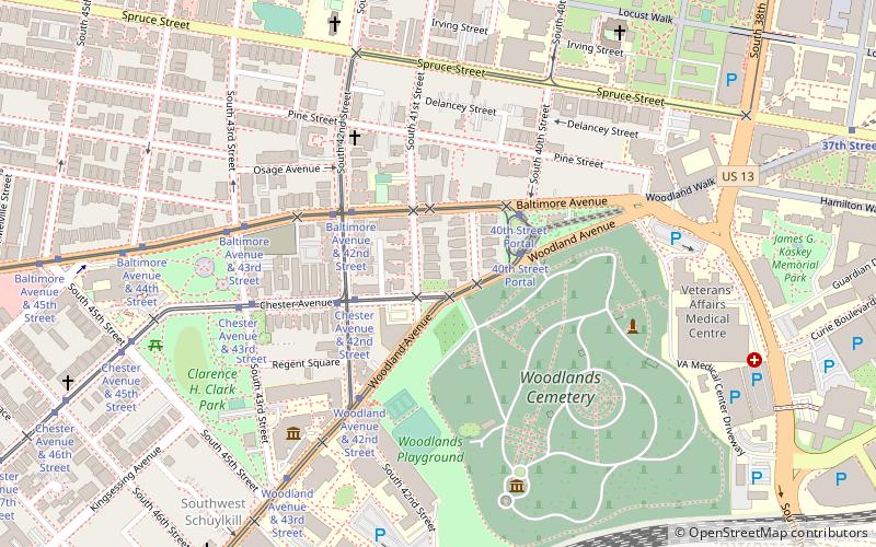 Woodland Terrace location map