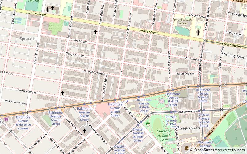 West Philadelphia Streetcar Suburb Historic District location map