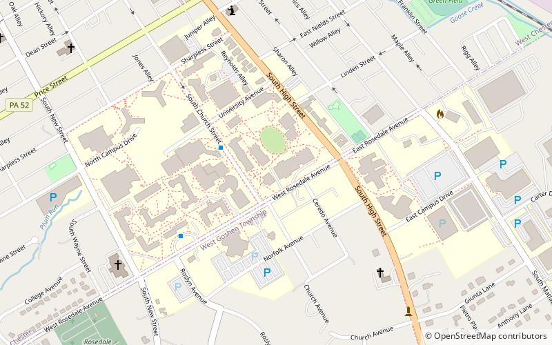 West Chester University location map
